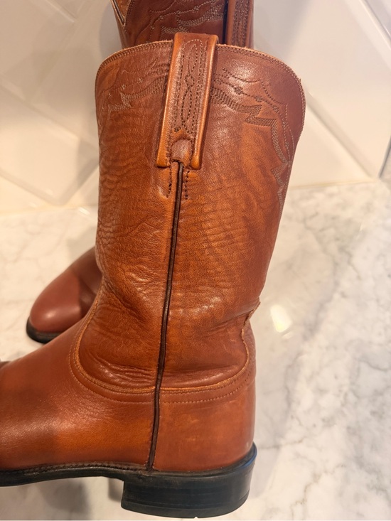 Lucchese Other - Lucchese roper Western Leather Cowboy Boots sz 9 Cognac Brown
